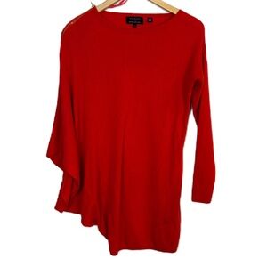 Ted Baker Fondy Red Asymmetric Jumper Sweater Angora Women’s Sz 6‎ US / 2 Ted